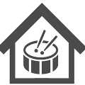 戸建住宅ドラム/和太鼓/打楽器防音室アイコン
