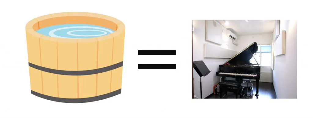 防音室ってどんな部屋 大きな風呂桶を作る理論で考える防音室 防音室工事のデザインと性能保証のバドシーン